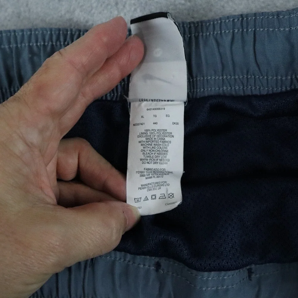 Nike Swim Shorts Mens XL Mesh Lined Surf Beach Pocket Trunks‎ Drawstring Blue
